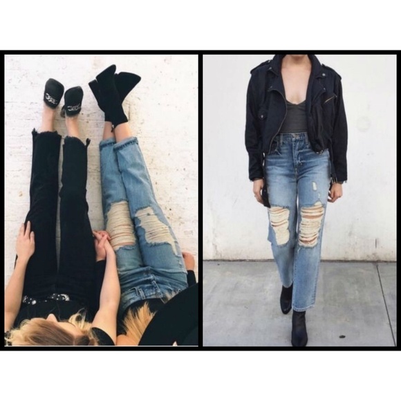 ๐LF๐ Marietta Boyfriend Shredded High Rise Jeans - Picture 4 of 14